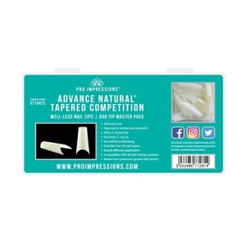 Pro Impressions 100-Piece Advance Natural Tapered Competition Nail Tips Set