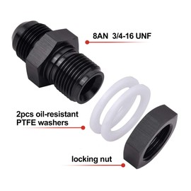 EVIL ENERGY Male 8AN Bulkhead Fuel Cell Fitting Adapter Aluminum Straight