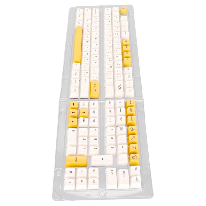 Keyboard Keycaps Bee Milk Subject PBT Material OEM Height Dye