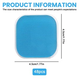 Sporgo 48 Stück Tens Elektroden Pads: 45×45mm Ersatzsets Gel Pads für Bauchtrainer, Wiederverwendbar Elektroden Tens Gerät Pads kompatibel Beurer Em 59 Heat & Beurer Tens Pads