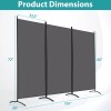 SEGAWE 3 Panel Room Divider 6Ft Folding Privacy Screen Freestanding