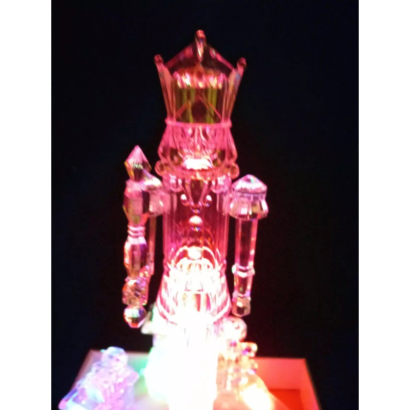 Holiday Time NUTCRACKER color changing LED LIGHT UP Animation TRAIN