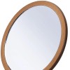 HomeRoots 10" Brown Round Framed Makeup Shaving Tabletop Mirror