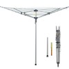 JS HANGER Collapsible 4-arm Rotary Outdoor Umbrella Drying Rack Metal