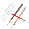 Crochet Hook, 3-Piece Embroidery Crochet Hooks with 9 Needles, Wooden