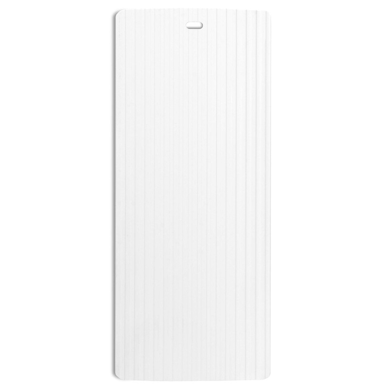 DALIX Ribbed Vertical Blinds Replacement Slats White Vinyl 82.5" Window