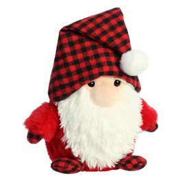 Aurora® Festive Holiday Twinkleplum Gnome Red Stuffed Animal - Seasonal Cheer - Heartwarming Gifts - Red 10 Inches