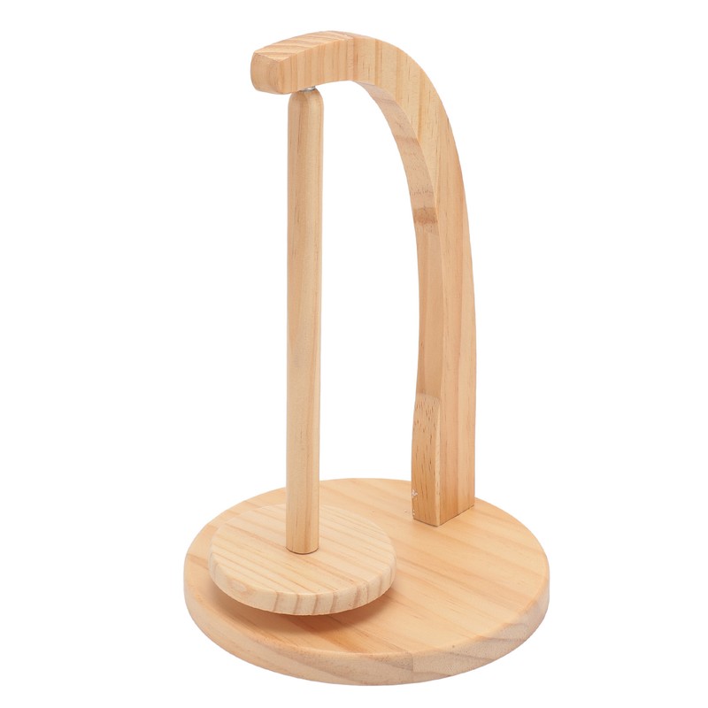 Yarn Holder Easy Installation Stable Structure Rotatable Wooden Yarn Ball