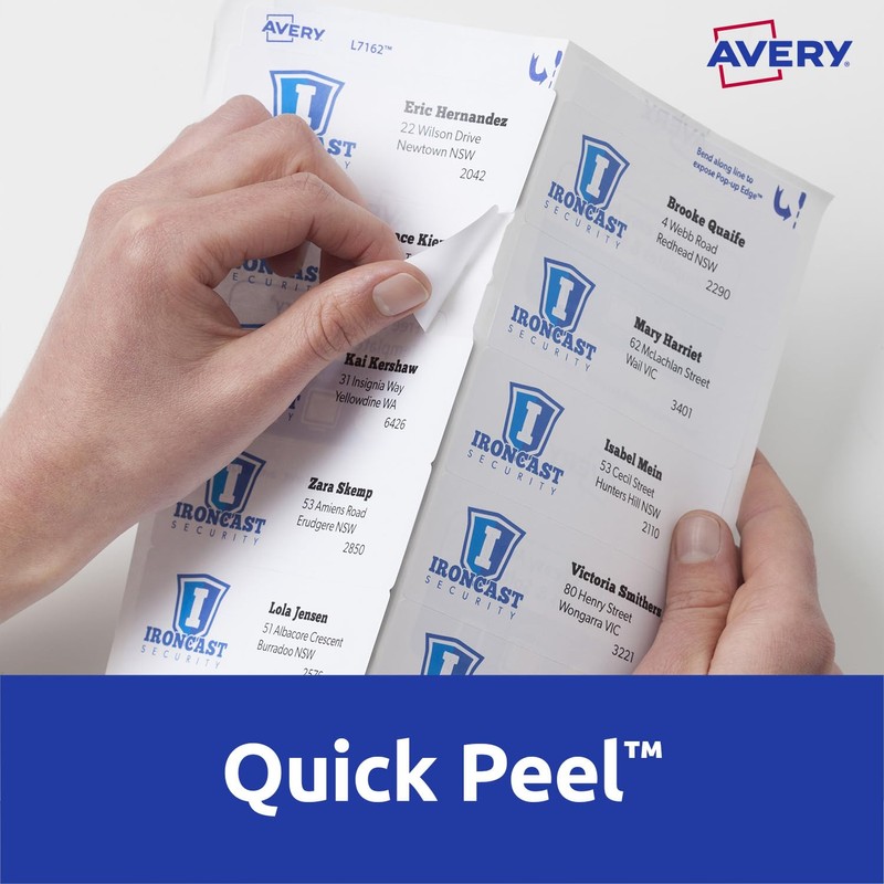 Avery Quick Peel™ A4 Labels for Laser & Inkjet Printers