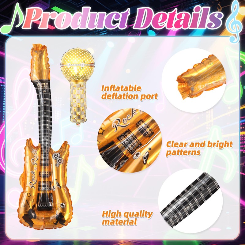 24PCS Photo Booth Props Inflatable Party Props with 8 Inflatable