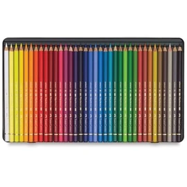 Faber-Castell Polychromos Colouring Pencils Various Designs to Choose From, 36 Metal Case + 12 Castell 9000, Green, 1