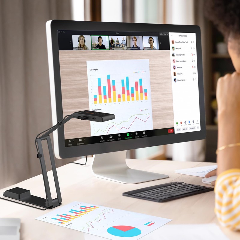 VIISAN VS13AI 4K Document Camera with AI Noise Cancellation Microphone