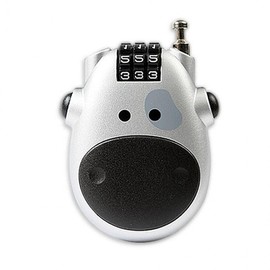 Autoreel Cute Travel Luggage Wire 3-Digit Combination Lock - Cow Print Silver