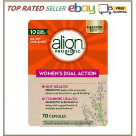 align Women's Dual Action Probiotic Supplement, 70 Capsules 10 WEEK SUPPLY