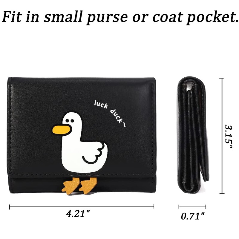 Favydov Cute Copmact Small Wallet for Women Girls Trifold Card