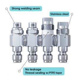 Jariko Jrod Pressure Washer Nozzle 2-3 GPM - High Pressure Hose J rod Nozzle - 1/4" Quick Connect for Soft Wash System - 4 Way Pressure Washer - 4 Tip Soft Wash Nozzle - Pressure Washer Accessories