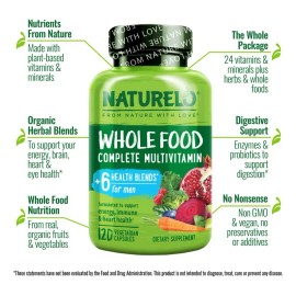 Naturelo Multivitaminas Hombre 120 Cápsulas Vegetarianas