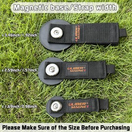 ULIBERMAGNET Strong Magnetic Storage Straps,Heavy Duty Magnetic Garage Storage Tool Organizer,Extension Cord Straps, Hose, Cable, Rope,Tools for Garage,Pick-up,RV and Workshop(2 Pack)