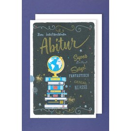 Graduation Card Foil Embossing Brilliant Class 16 x 11 cm Plus 4 Stickers