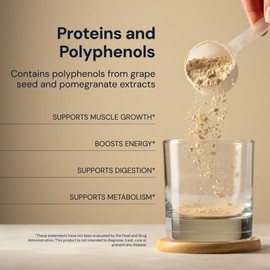 Blueprint Bryan Johnson Longevity Protein - 26G Plant Protein, Non Dairy - Grape Seed Extract - Heavy Metal Tested - Vegan, Keto (Original - 30 Servings)