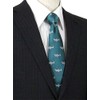 [COLORATA] Carolata Shark Pattern Necktie (100% Silk / Jacquard Woven),