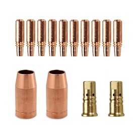USWELDWIRE Mig Kit Replacement For 10-PK Miller Fastip & 2-PK 198855 Nozzle & 2-PK 206195 Diffuser Fits Miller Spoolmatic 15A & 30A and Miller XR Series Mig Gun (.040"/.035"(AL Wire) Kit 14-PK)