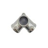 4 Pcs 3 Way L Tube Connector,Galvanized Pipe Fittings, Three
