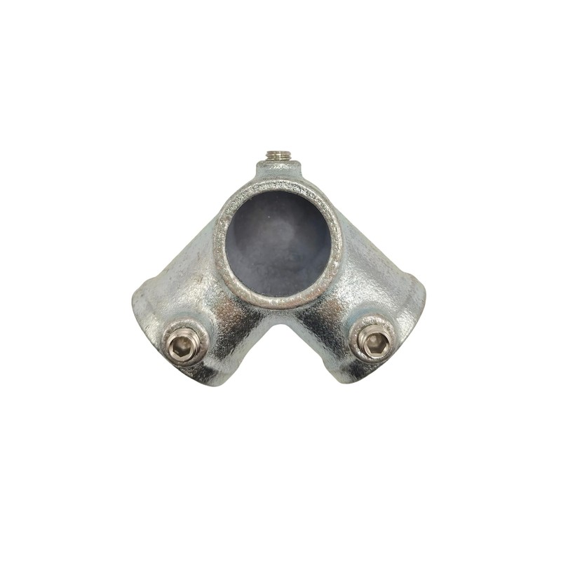 4 Pcs 3 Way L Tube Connector,Galvanized Pipe Fittings, Three