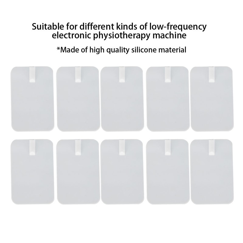 10pcs Silicone Body Massager Replacement Electrode Pad Digital Therapy Machine