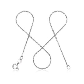 modabilé Ankerkette Damen Halskette 925 Sterling Silber (35cm 1,55mm breit) Silberkette ohne Anhänger Silberne Kette für Frauen Kurz Silberketten