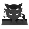 2pcs Metal Napkin Holder Innovative Hollow Out Cat Shape Paper