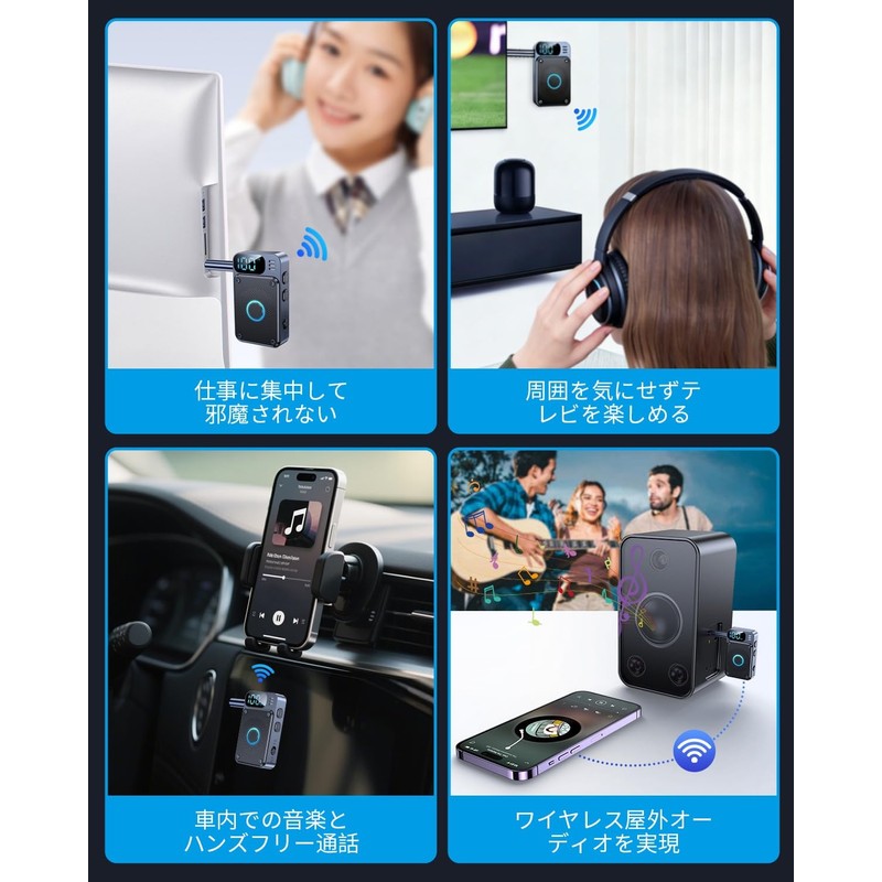 STDRIVO Bluetooth 5.4 Transmitter & Receiver, 2-in-1 Bluetooth Transmitter &