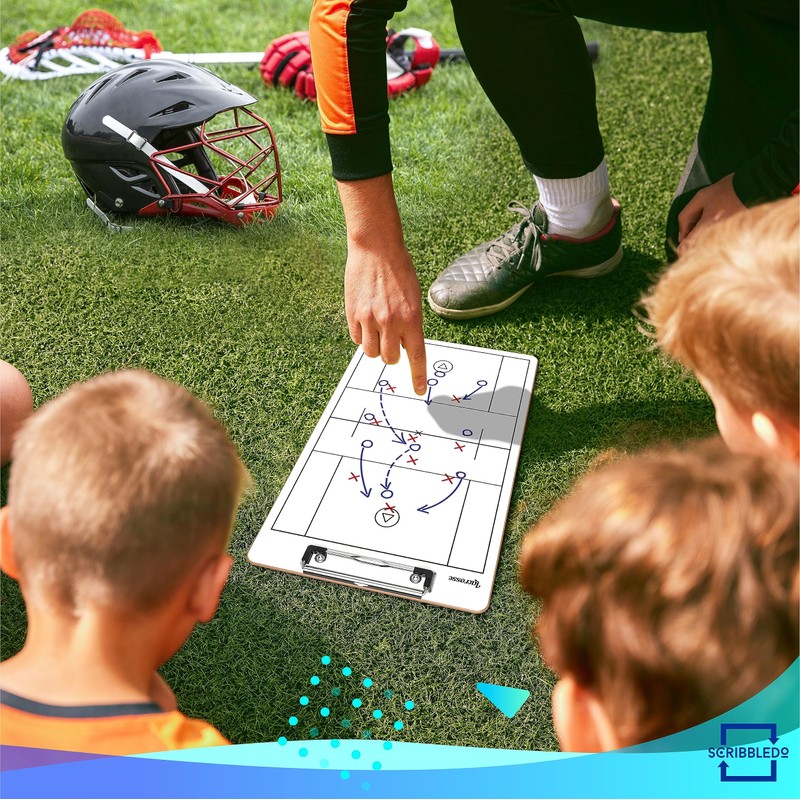 Scribbledo Lacrosse Dry Erase Board for Coaches 15x9 Inch Lacrosse