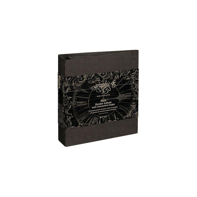 Graphic 45- Binder Album with Interactive Pages – Black