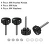 sourcing map 4 Sets Knurled Knobs Thumb Screws with Nuts