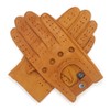 Harssidanzar GM026D Men's Car Gloves Leather Gloves Unlined, Tan
