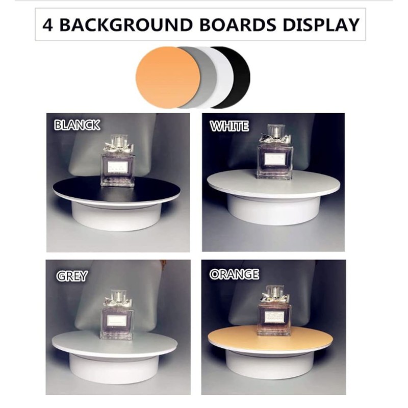 Electric Turntable 360 Degree Rotating Product Photography Display Rechargeable Remote