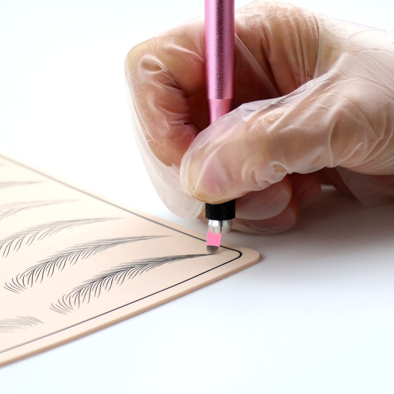 Pack of 50 Disposable Pink Microblading 0.15 mm Nano Needles