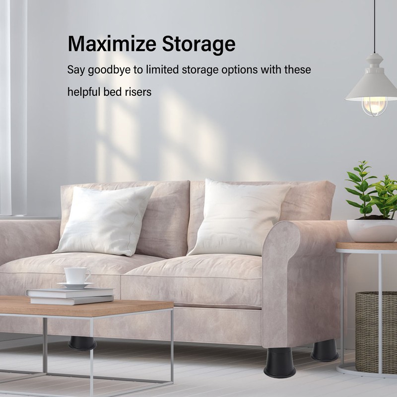 Home Bed Risers Heavy Duty Furniture Risers for College Dorm