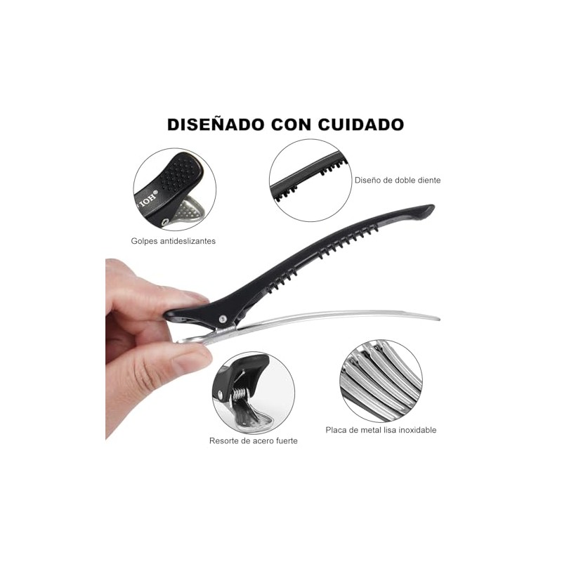 12 Piezas Pinzas Pelo Peluqueria