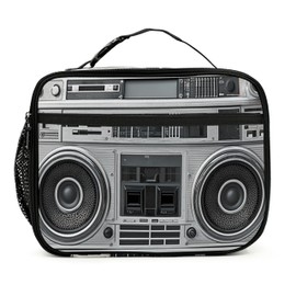 Droerfes Audio Insulated Lunch Box Reusable Lunch Bag Women Men Cooler Tote Bag For Kids Boys Girls Work Picnic School Office