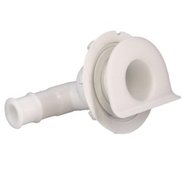 Supra Boat Thru Hull Drain 104531 | Elbow 1 1/4 Inch White Plastic
