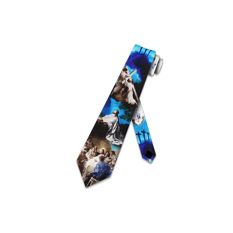 Religious Ties Mens Biblical Scene Necktie Cross Tie Christian Neckties