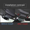Daeiclru Real Carbon Fiber Car Visor Makeup Mirror Panel Sticker