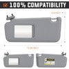 Left Driver Right Passenger Side Sun Visor Replacement Fit for