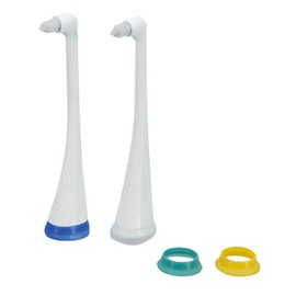 2 x Plinia Slim One Tuft Brushes / 4 Color Identification Rings Ultra Soft