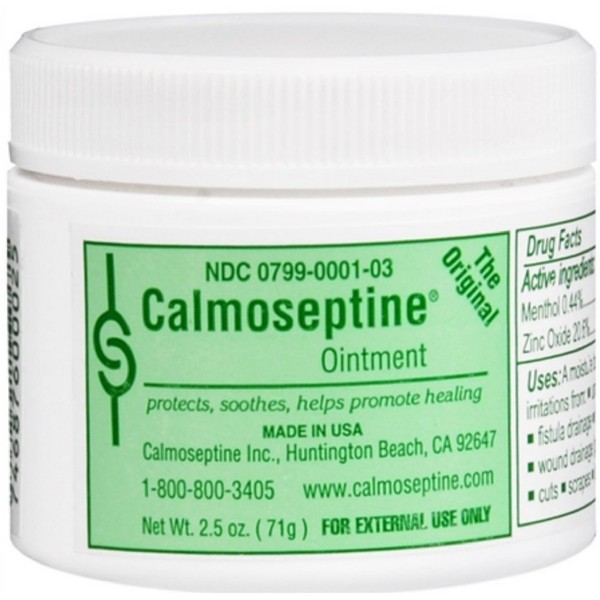 Calmoseptine Diaper Rash Ointment Jar - 2.5 Oz (Pack of 5)