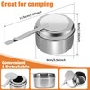 6Pcs Stainless Steel Chafing Dish Fuel Cans, Chafing Fuel Holders