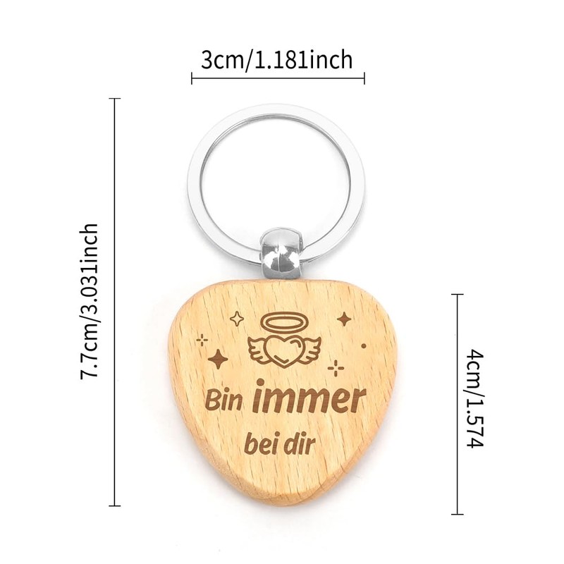 Nurplexl Wooden Keyring Gift for Mum, Gift For Dad, Gift