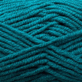 Wooly Soft Fluffy Bulky Weight #5 Wool Blended Fast Knitting Crocheting Yarn, 25% Wool 75% Acrylic, 100 Gram (3.53 Ounces) 109 Yards (100 Meters) (Peacock)
